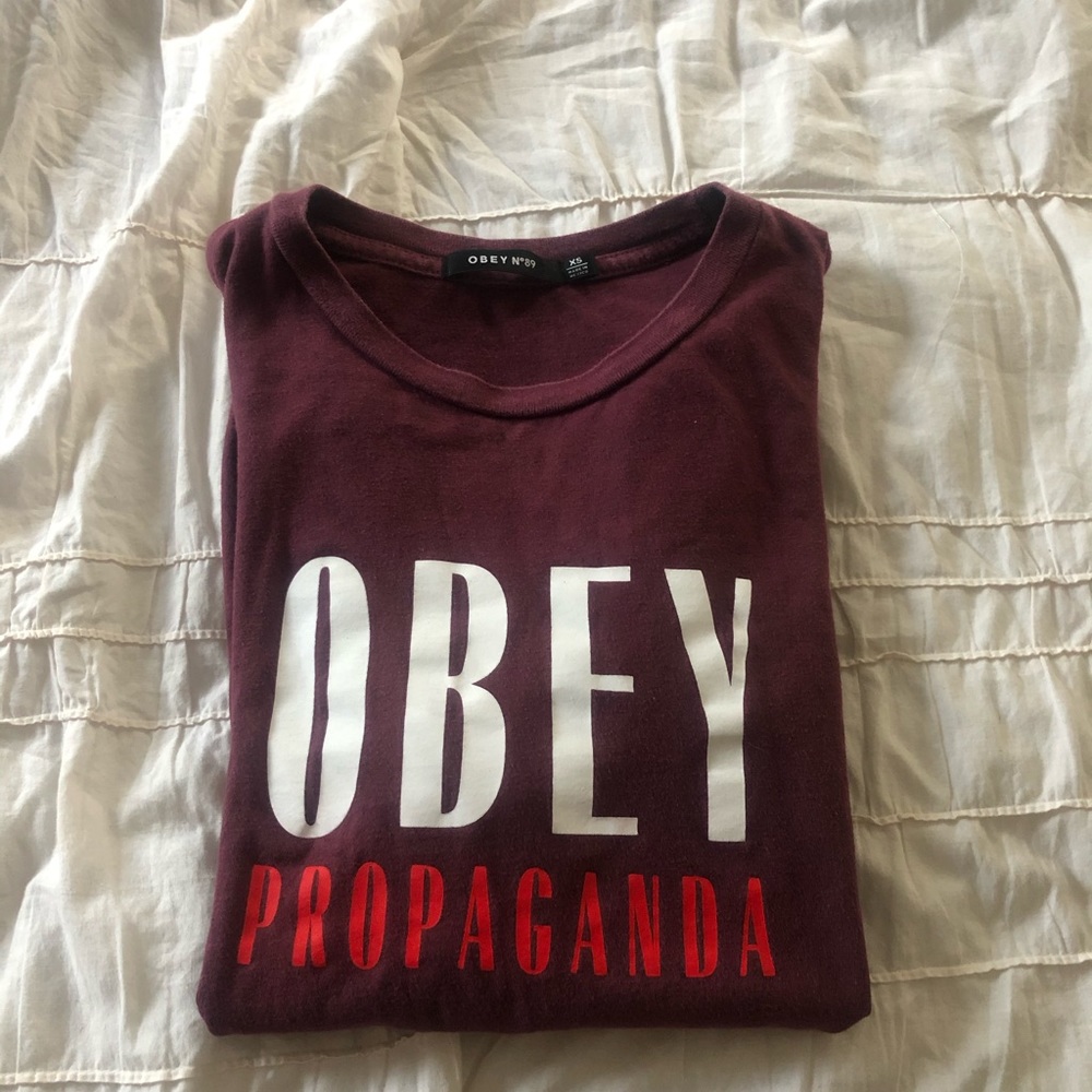 Maroon Obey Shirt